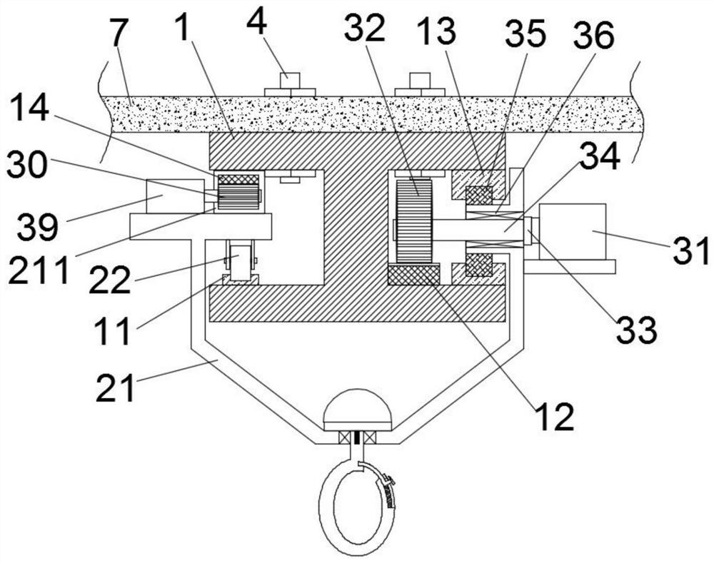 Large-span courtyard side wall sliding rail hanging basket with roof and construction method thereof