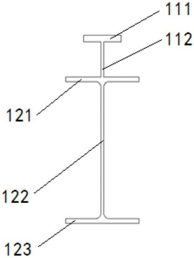 H+T type component and combination beam of H+T type component and floor