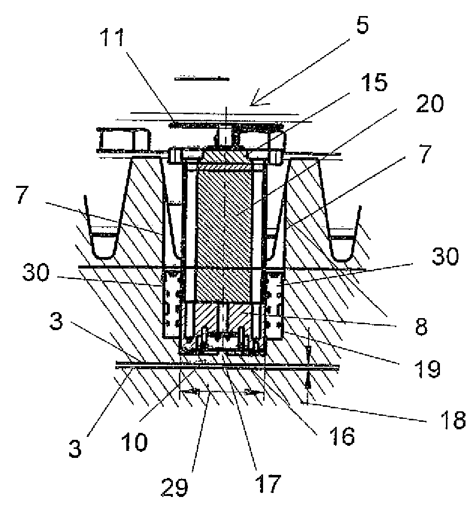 Device for producing baked products