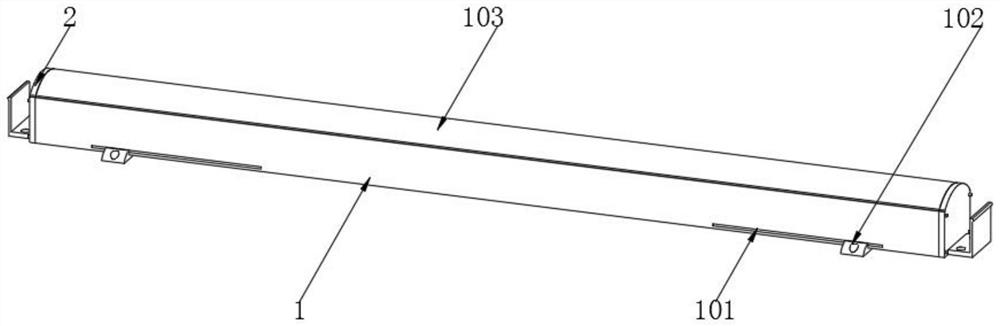 Flexible line lamp combination structure with integrated module and line lamp assembly method thereof