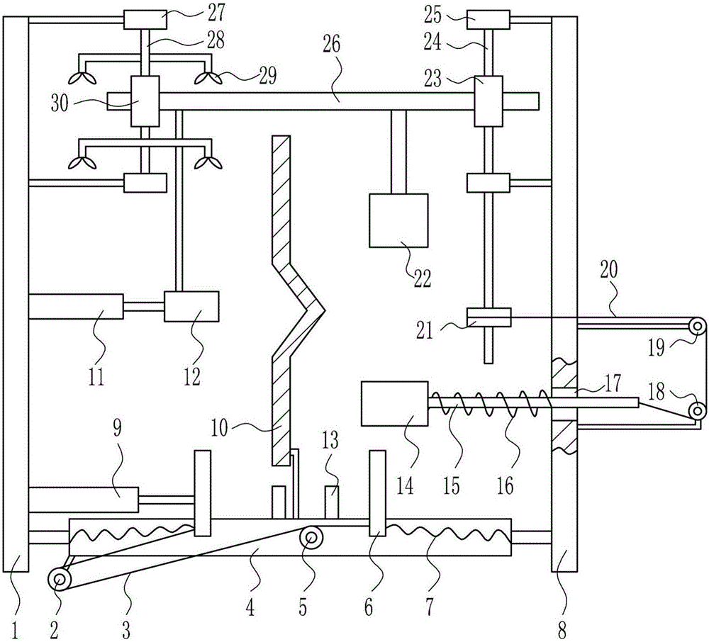 Hardware V-shaped plate bilateral stamping device