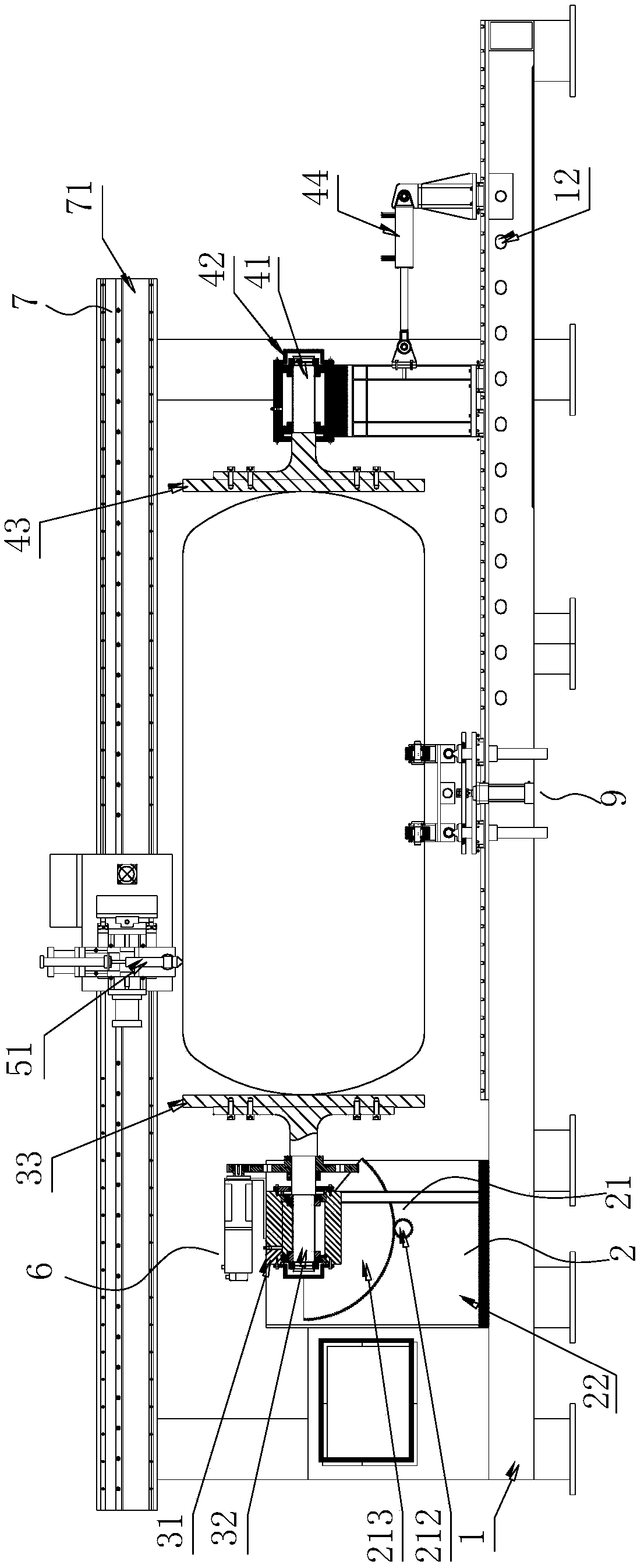 Multi-functional annular longitudinal seam welding machine tool