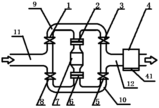 Automatic deashing device for diesel particle catcher