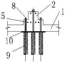 Assembled concrete pile cap and miniature pile combined foundation and construction method