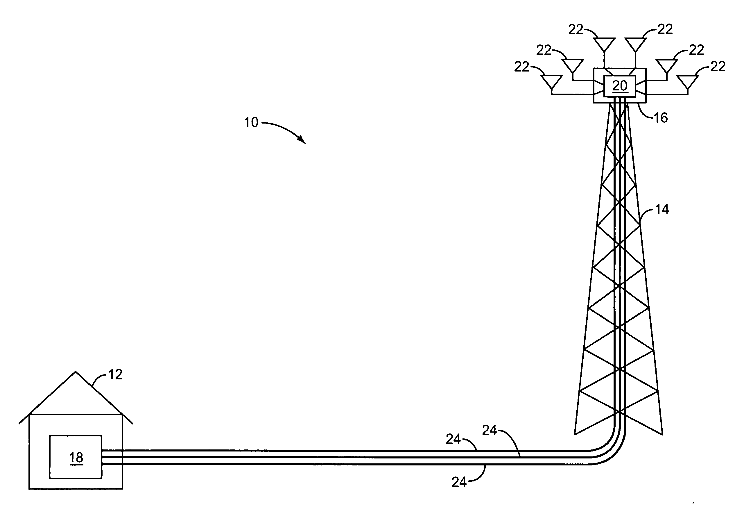 Feeder cable reduction