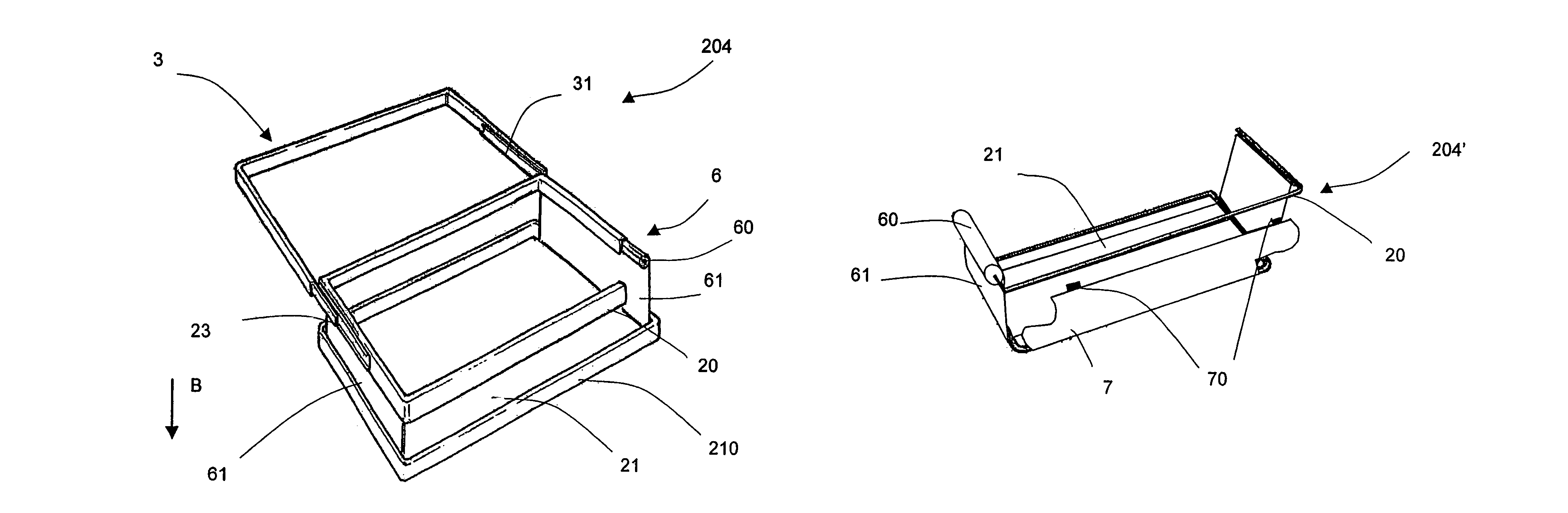 Storage container for use in a boot