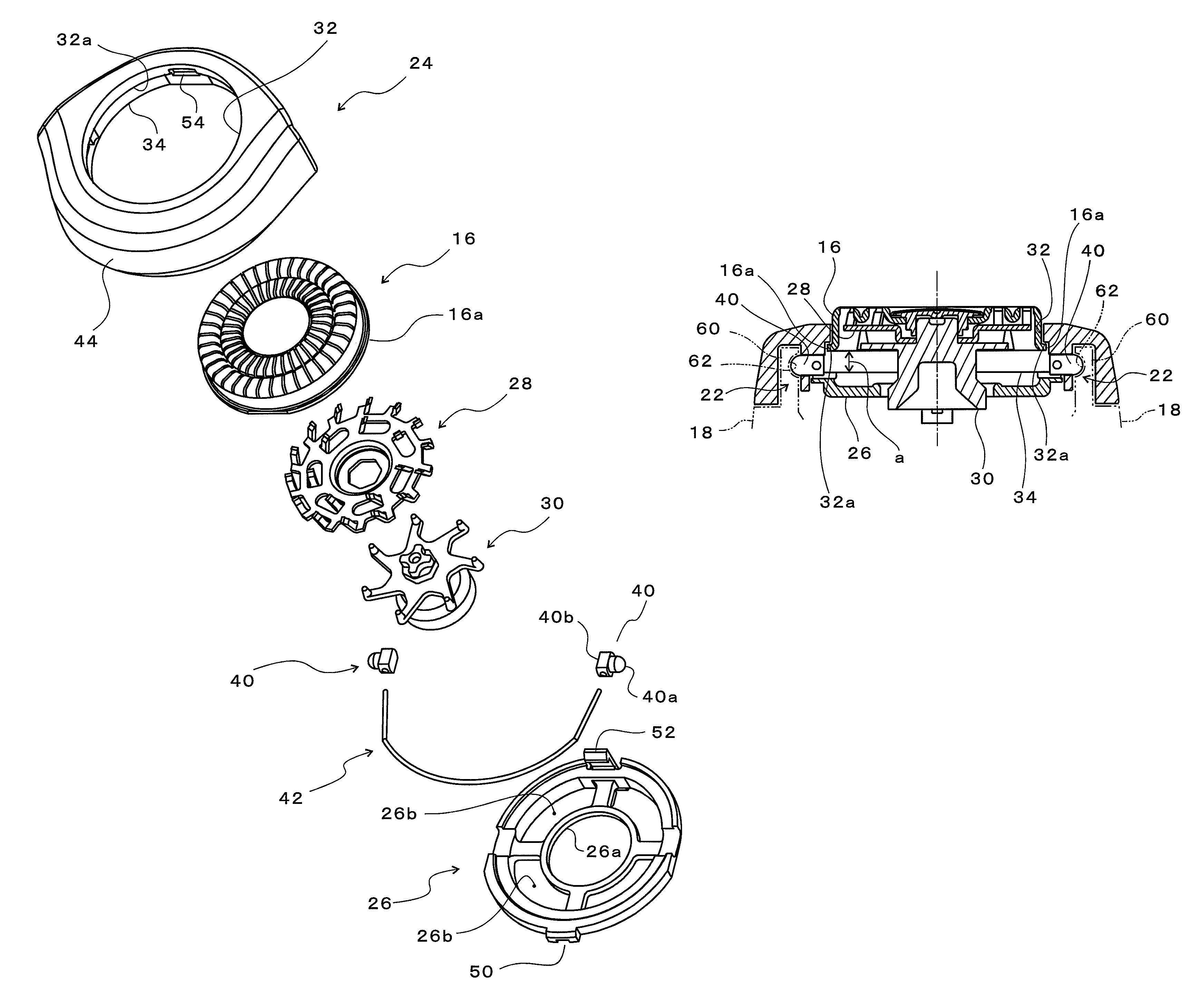 Rotary electric shaver