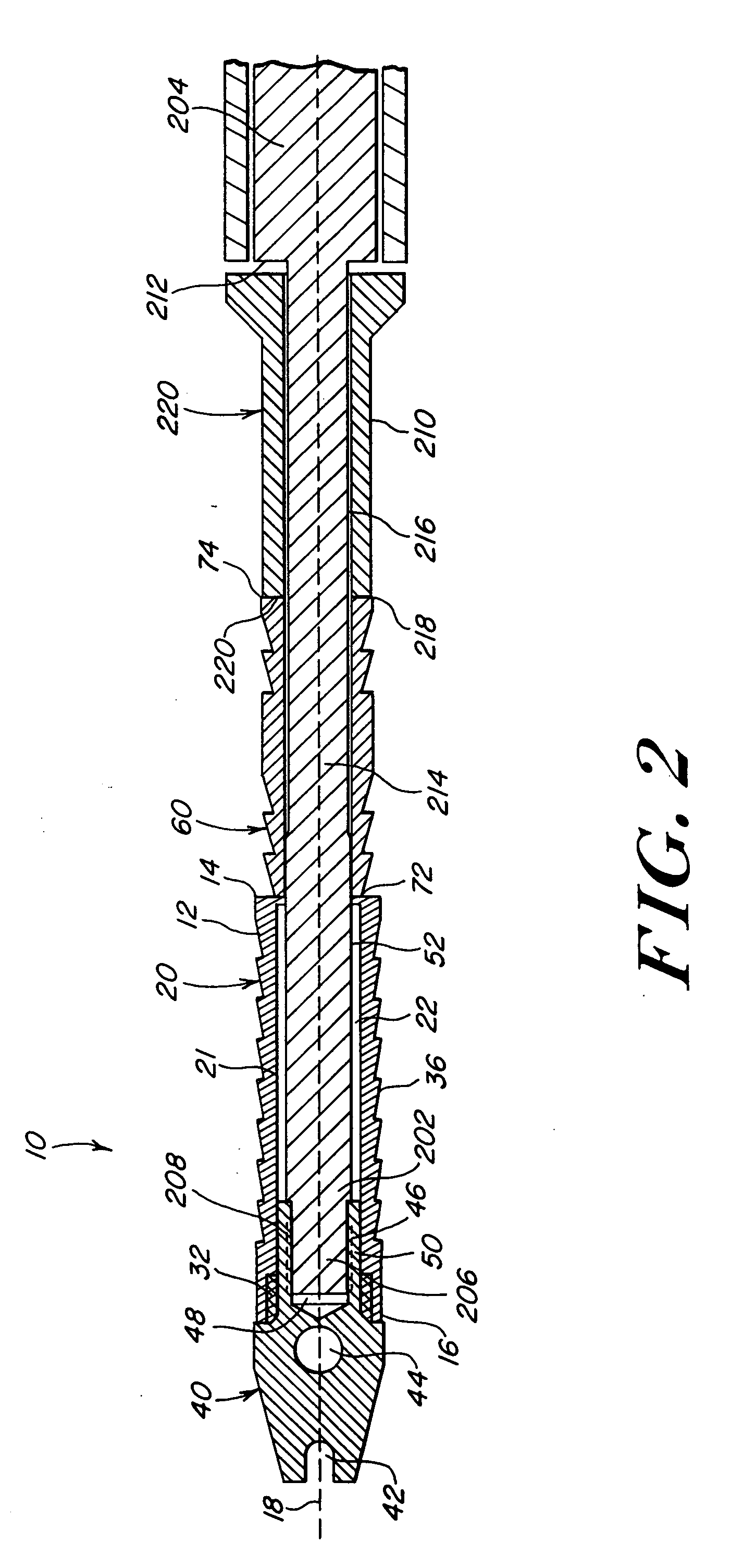 Knotless bioabsorbable suture anchor system and method