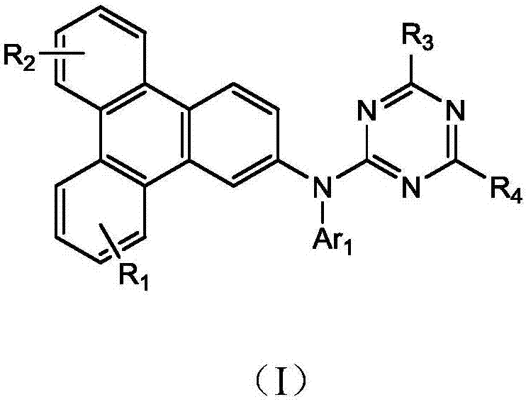 Derivative containing triphenylene structure, preparation method thereof, and organic light emitting diode