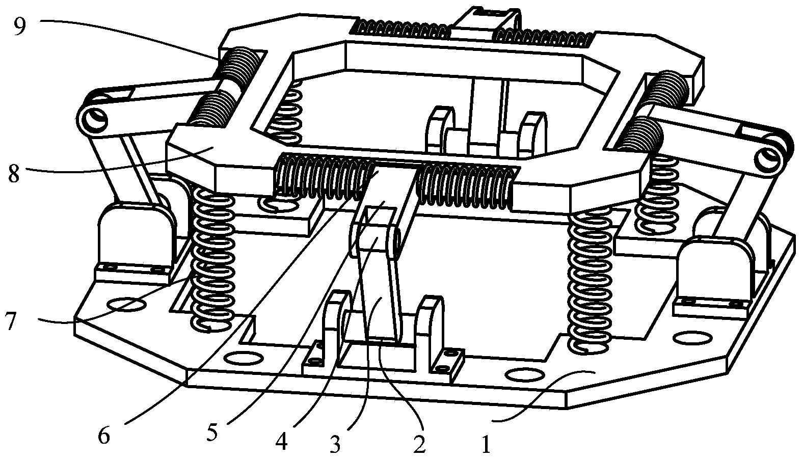 None-angular displacement parallel damping device