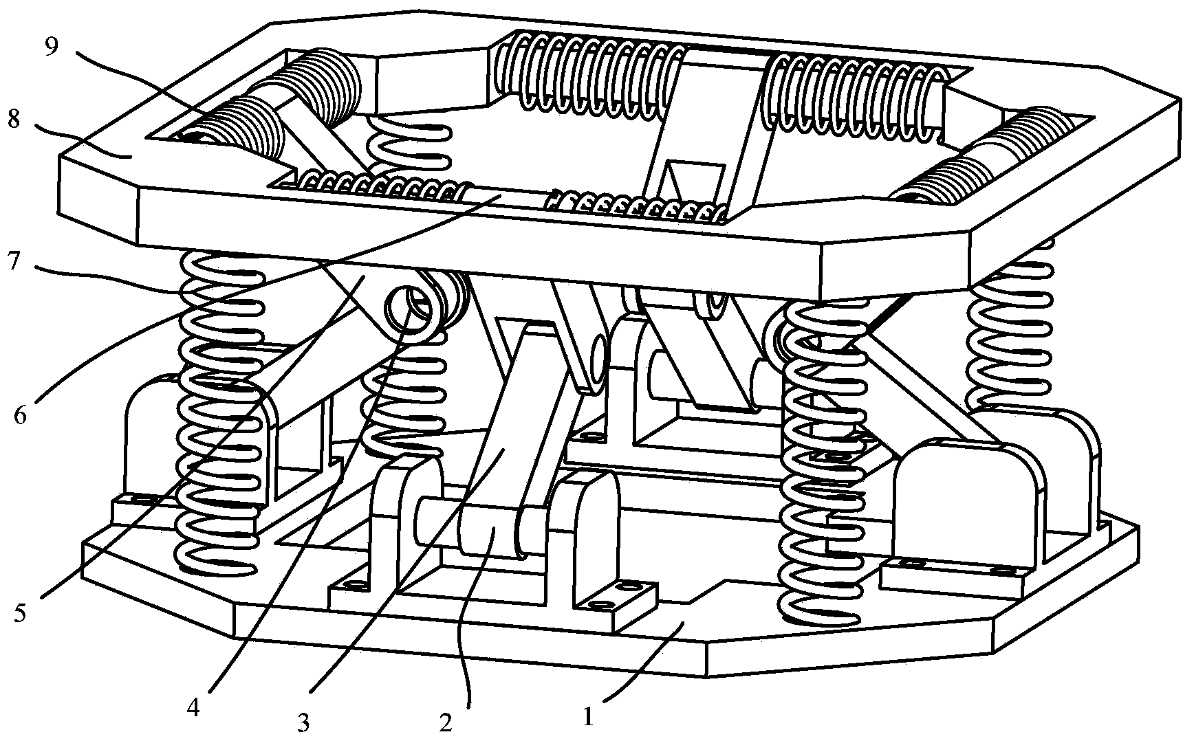 None-angular displacement parallel damping device