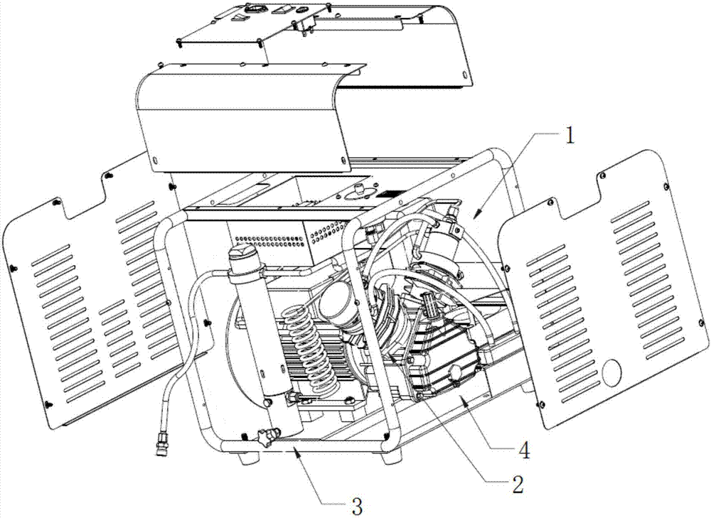 Two-stage compression water-cooling air compressor