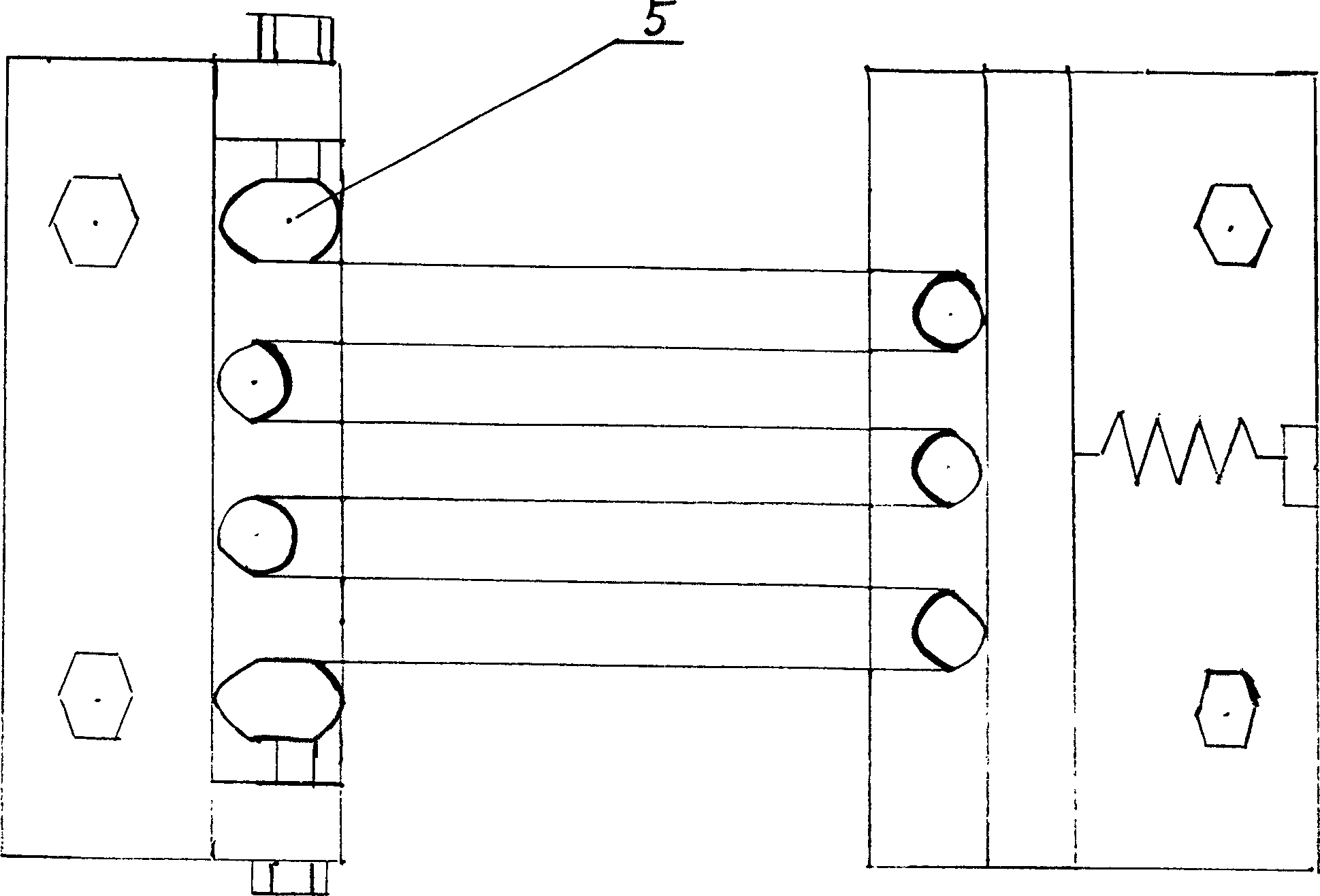 Hot wire for diamond film growth device and electrode structure thereof