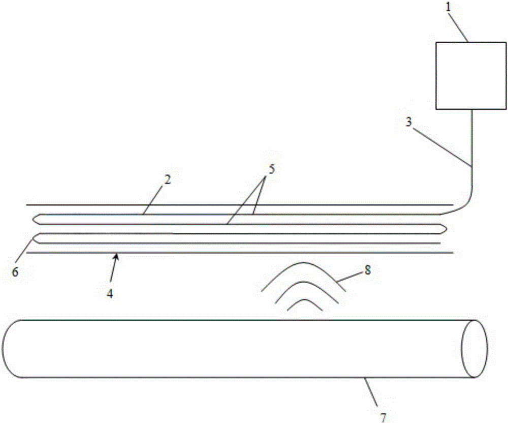 Method for detecting fiber distributive pipeline vibration signal based on multi-core fiber cable