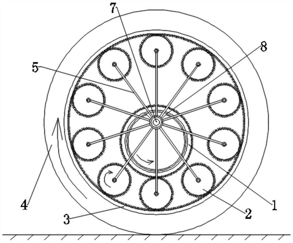 Loading force and driving energy transmission compensation device