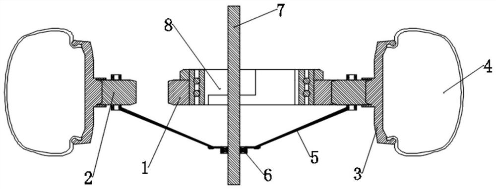 Loading force and driving energy transmission compensation device