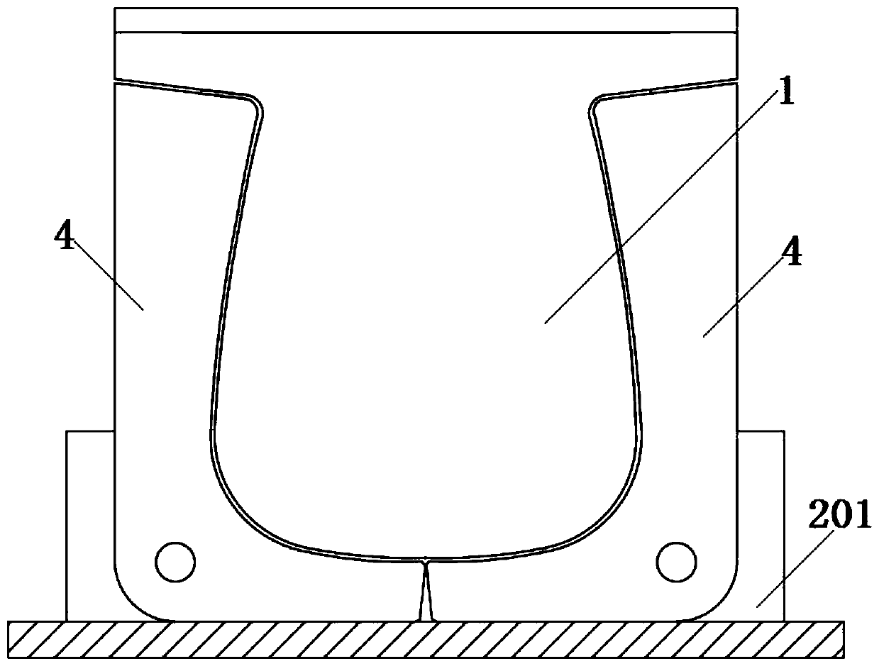 Forming die for large hoop