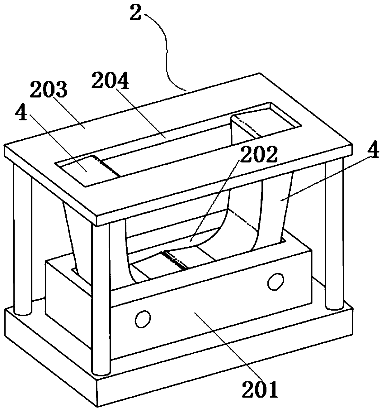 Forming die for large hoop