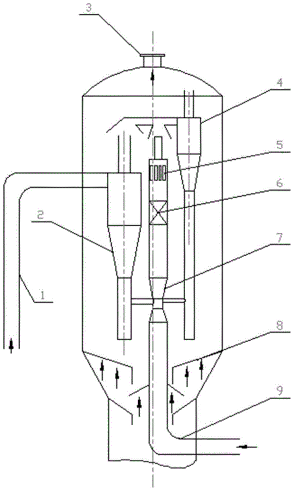 A device used in catalytic cracking regenerator for pre-stripping and rapid removal of oil and gas on catalyst surface