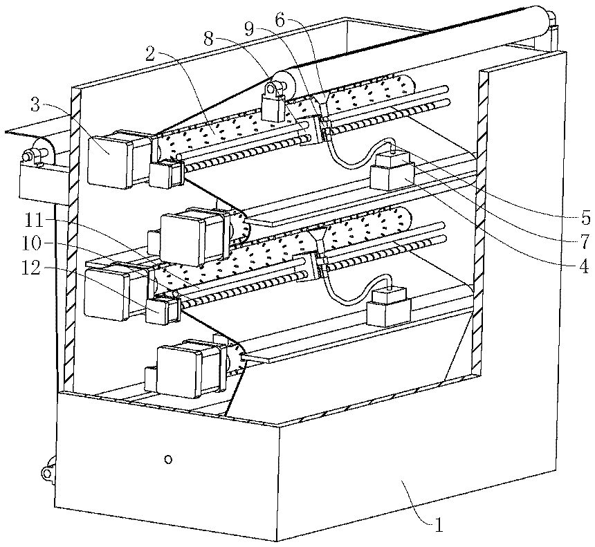 A high-efficiency and energy-saving cleaning singeing device