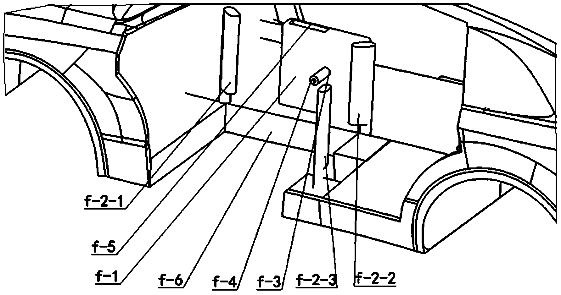 Automobile getting-on or getting-off device special for lower limb handicapped individuals and control method thereof