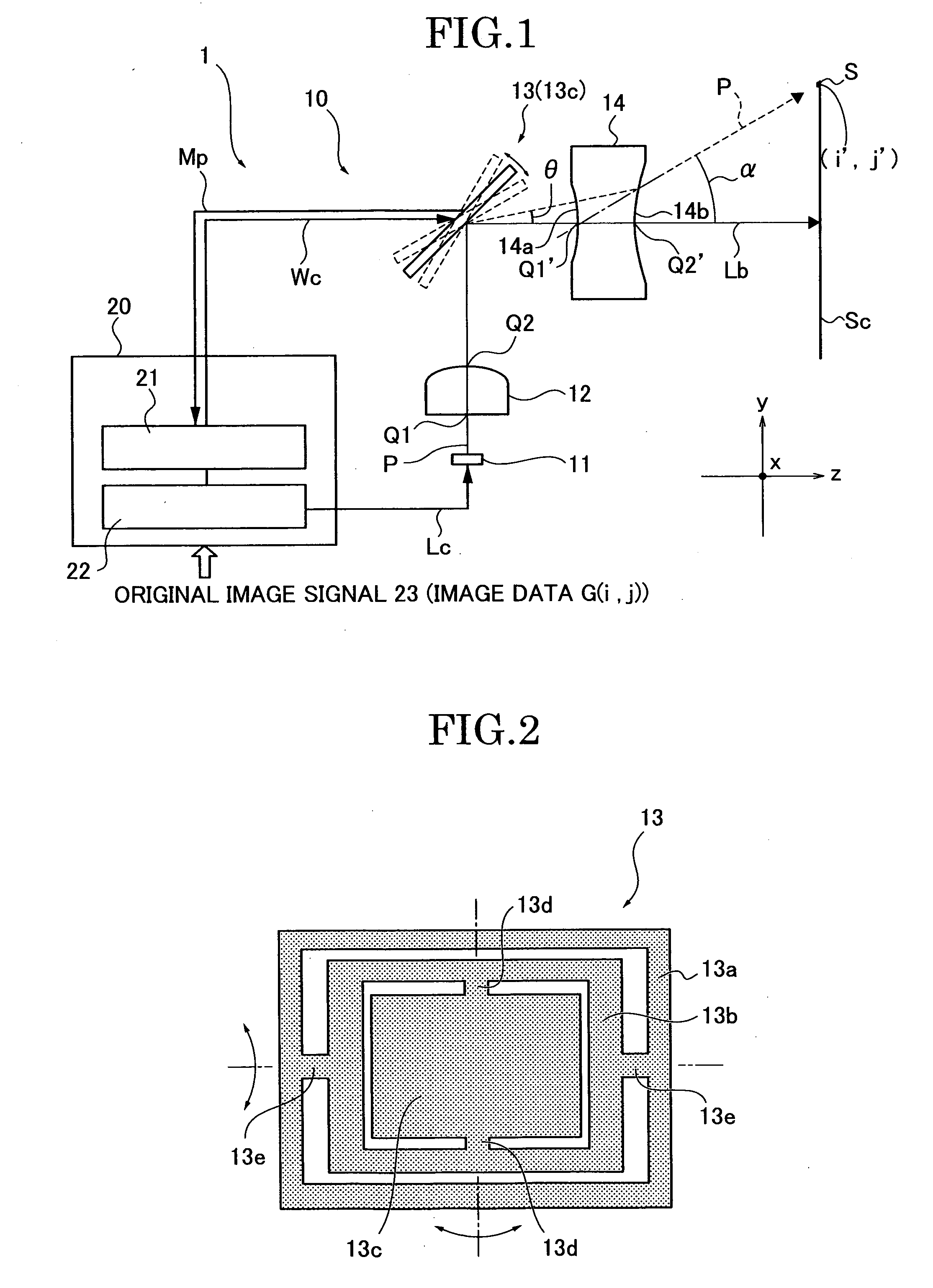 Optical scan unit, image projector including the same, vehicle head-up display device, and mobile phone