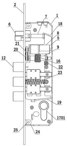 Intelligent lock unlocking and locking structure