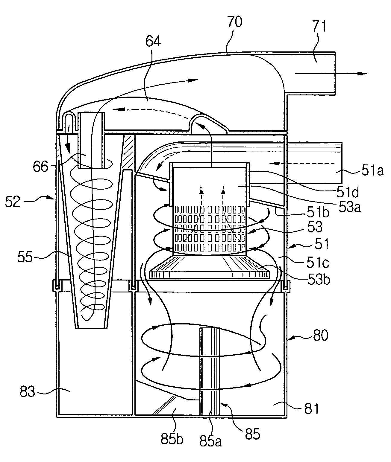 Cyclone dust collecting apparatus and vacuum cleaner using the same