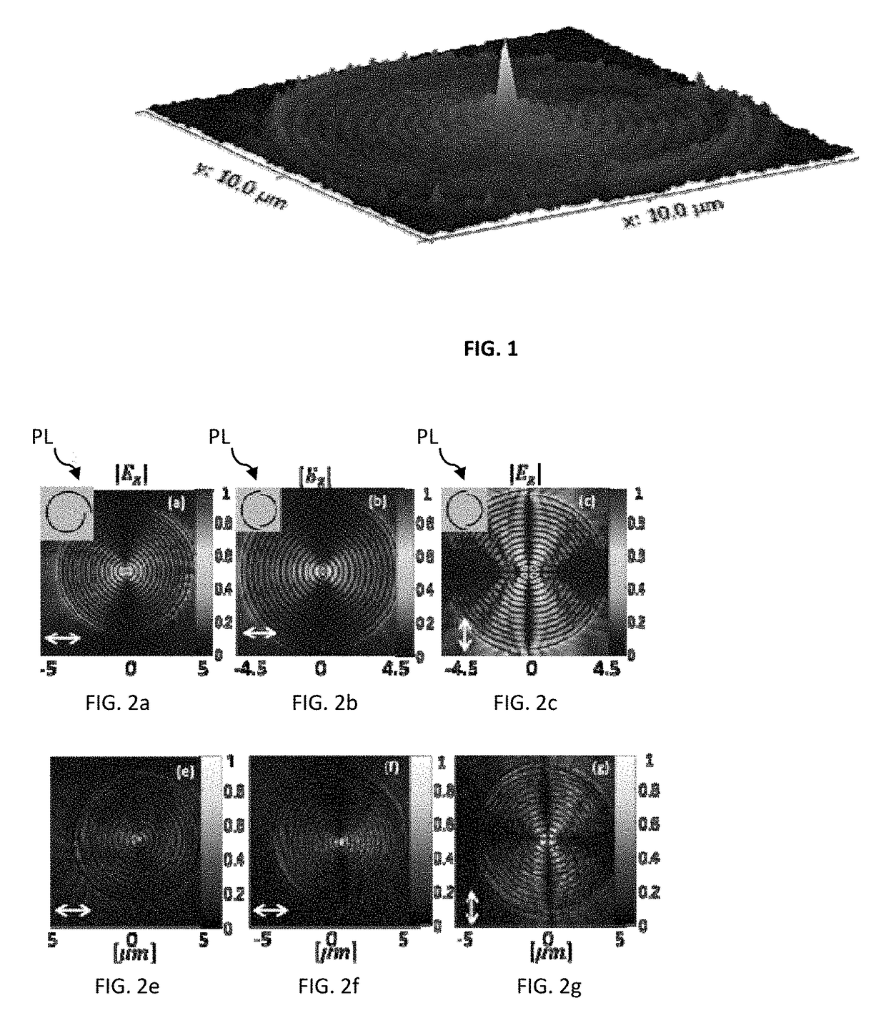 Plasmonic lens having a surface pattern providing linear-polarization-independent plasmonic focusing and circular polarization dependent plasmonic focusing