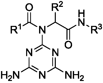 Flame retardants containing melamine structure as well as preparation method and application thereof