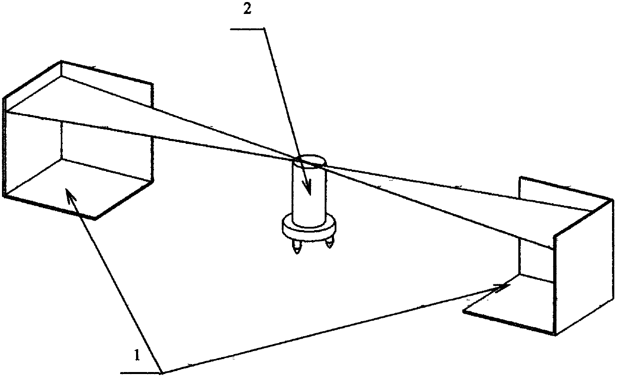 Calibration system for commercial vehicle vision measurement based on longitude and altitude spatial positioning principle