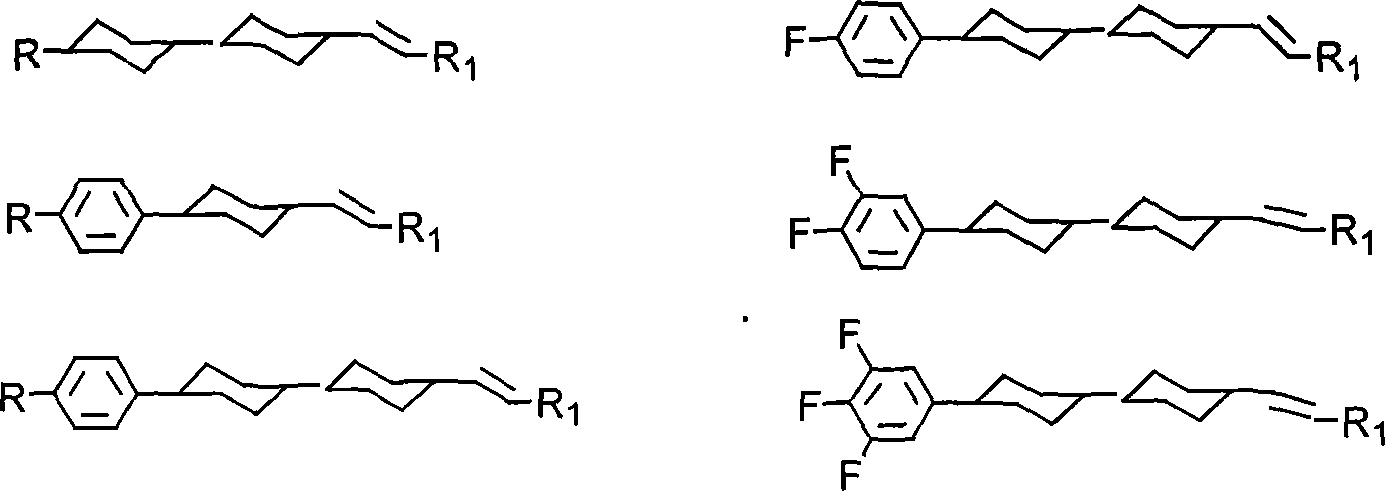 Method for producing cyclohexyl group olefin hydrocarbon liquid crystal material