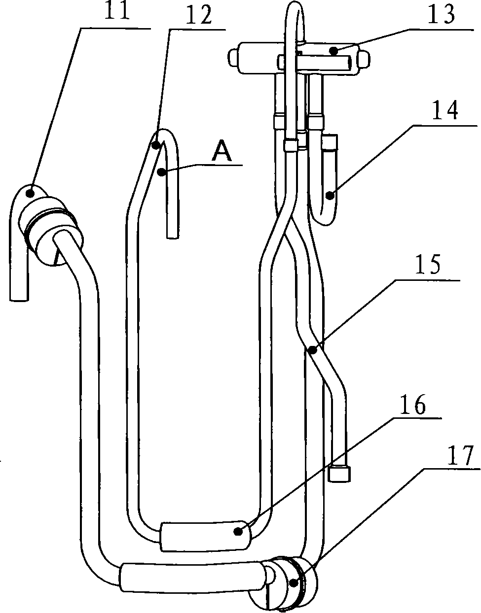 Piping for air conditioner outdoor machine