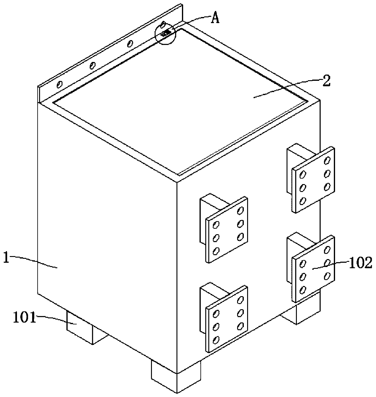 Storage box convenient to chip transportation