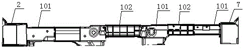 Automobile steering support beam assembly