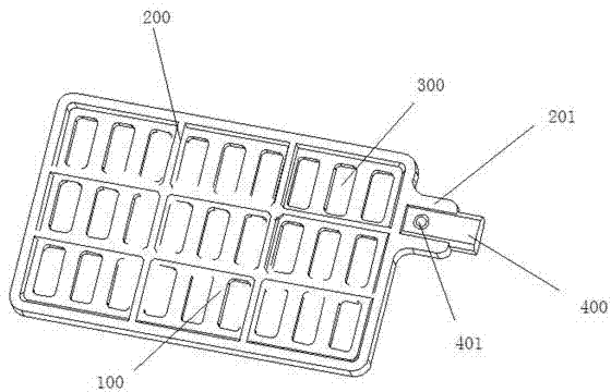 Carbon plastic composite polar plate grid and preparation method thereof