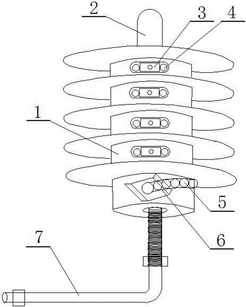 Electric arc compressed arc-extinguishing lightning protection gap device