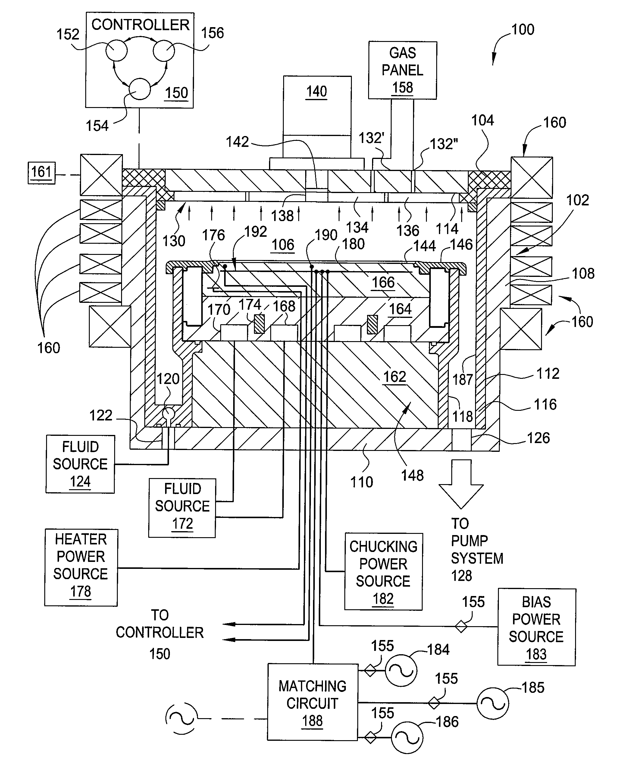 Etch reactor suitable for etching high aspect ratio features