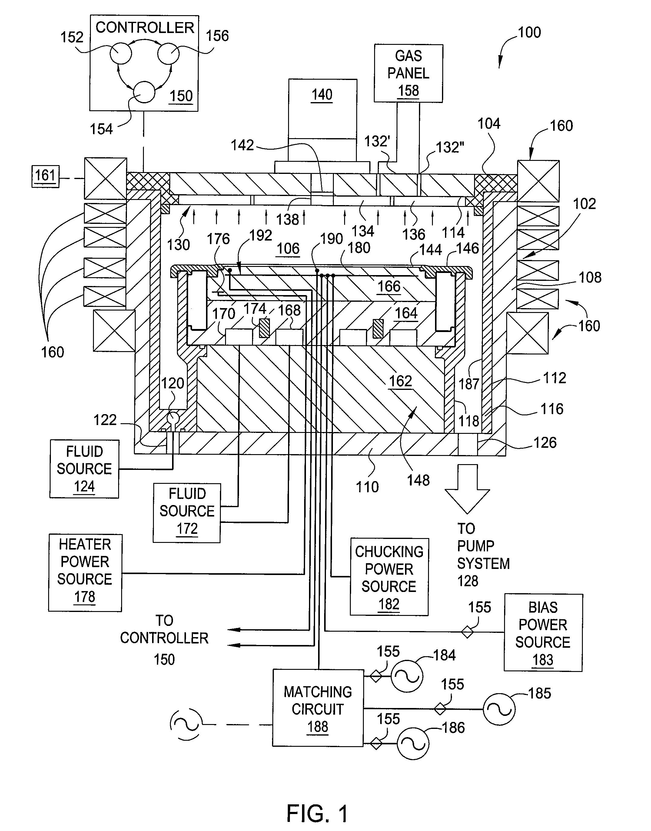 Etch reactor suitable for etching high aspect ratio features