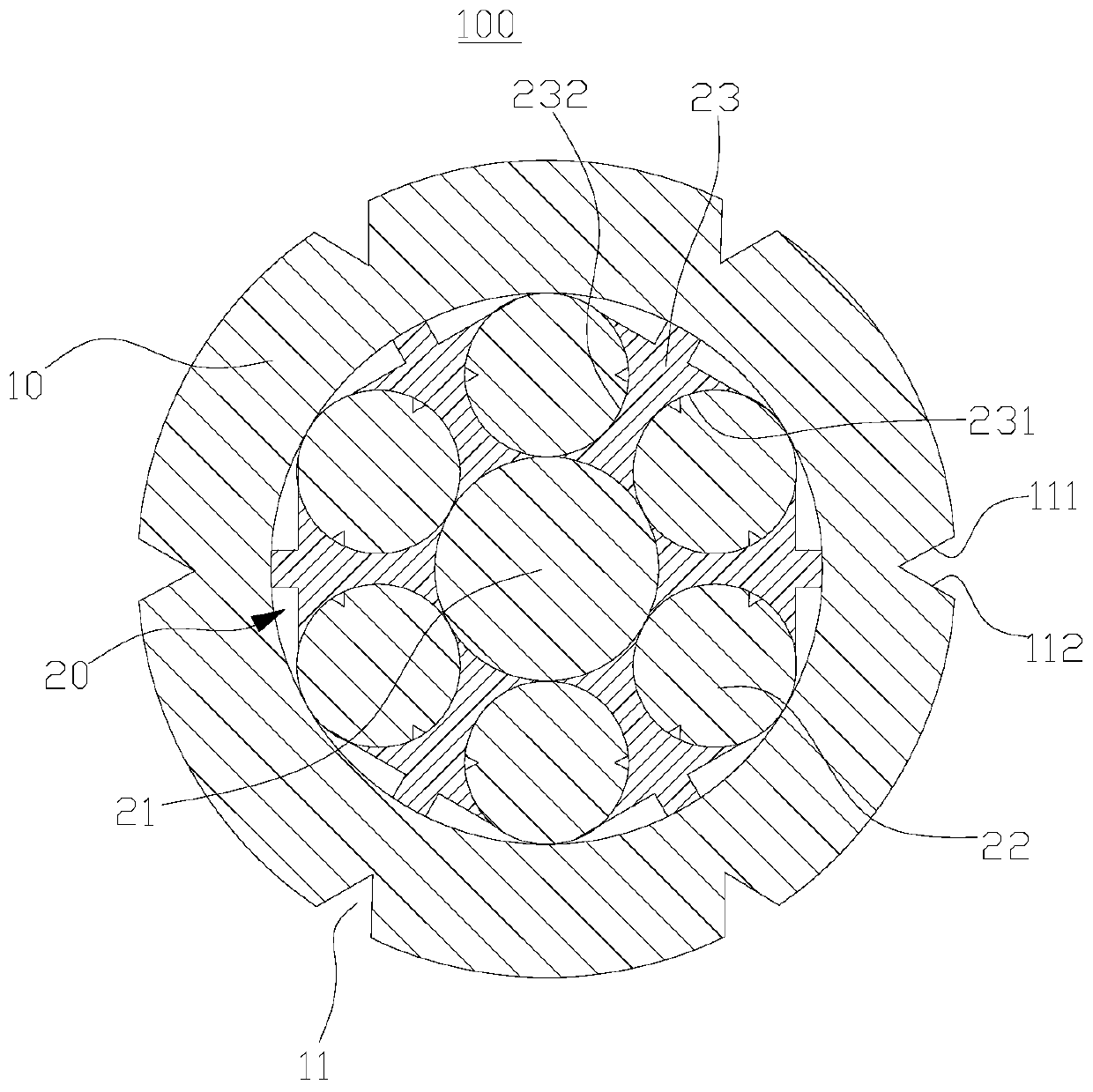 Photoelectric composite cable and forming method thereof