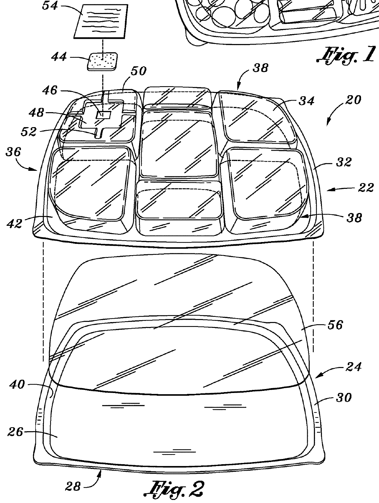 Hermetically sealed packaging for fresh foodstuffs