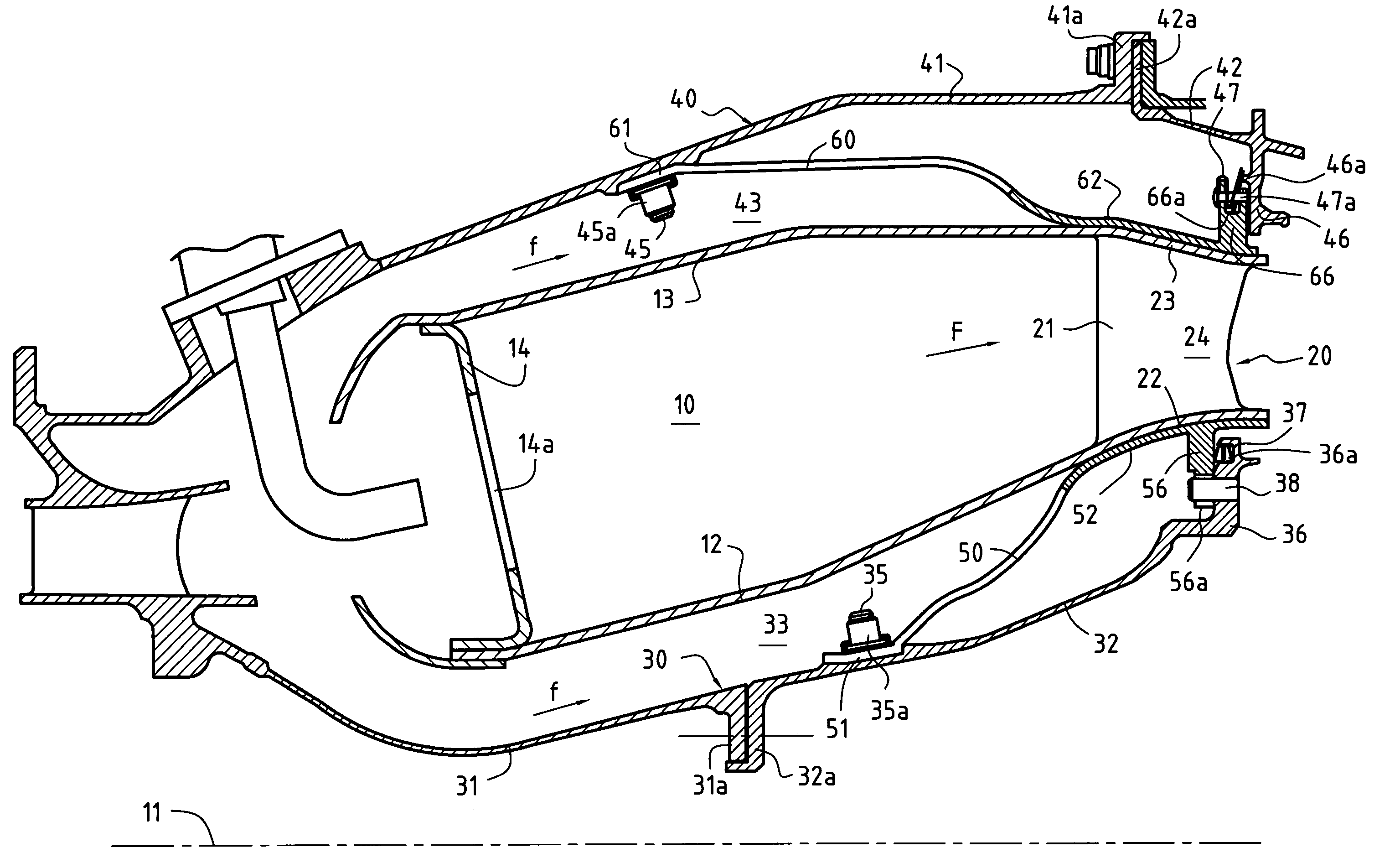 Mounting a turbine nozzle on a combustion chamber having CMC walls in a gas turbine