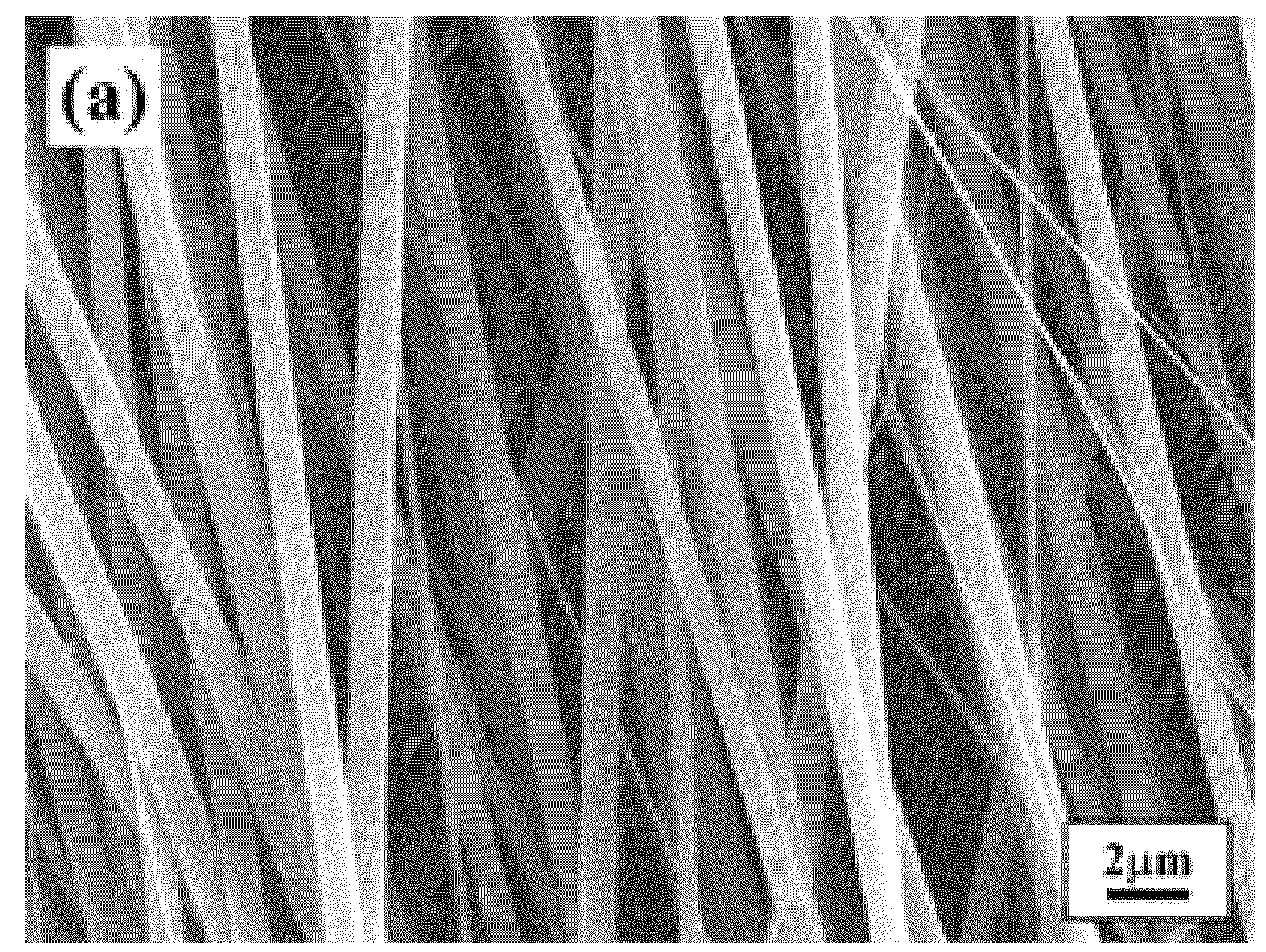 Nanofiber and photovoltaic device comprising patterned nanofiber