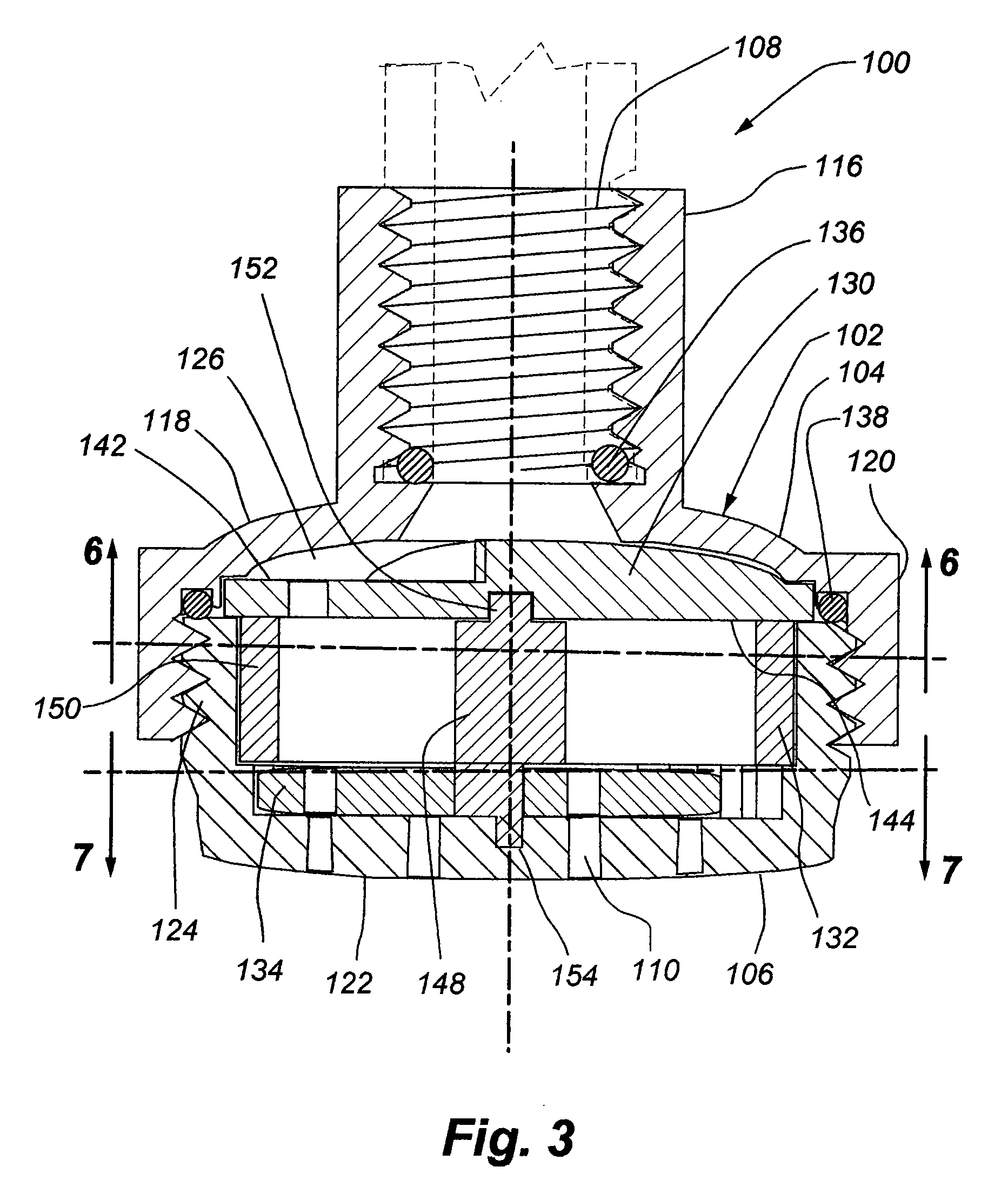 Low speed pulsating showerhead