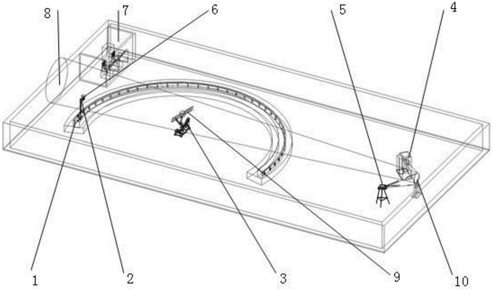 Integrated testing system for dynamic characteristics of visible light scattering and laser scattering of space target