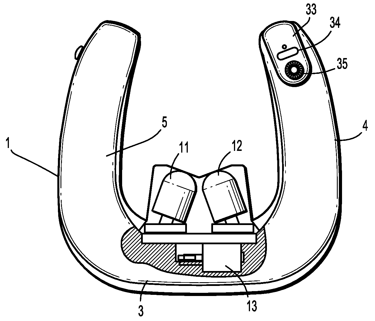 Neck massaging device