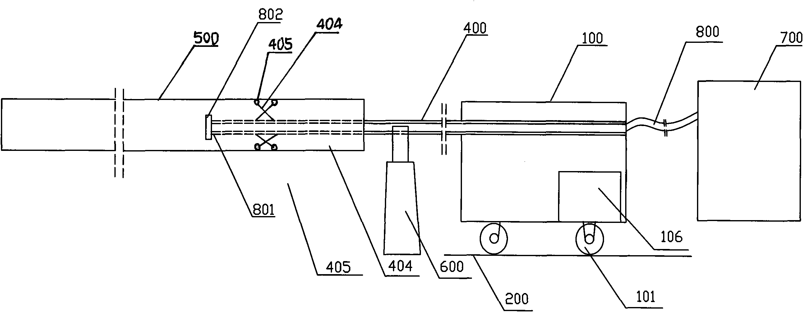 Paint spraying machine for inner wall of steel pipe