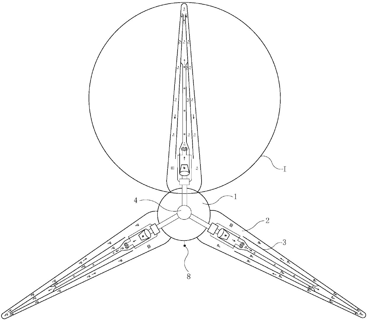 Fan blade anti-icing and de-icing system based on air heating