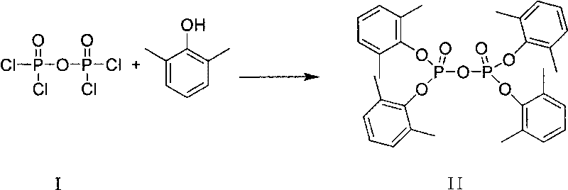 Method for preparing retardant resorcinol bis(2,6-dimethyl ployphosphate ester)