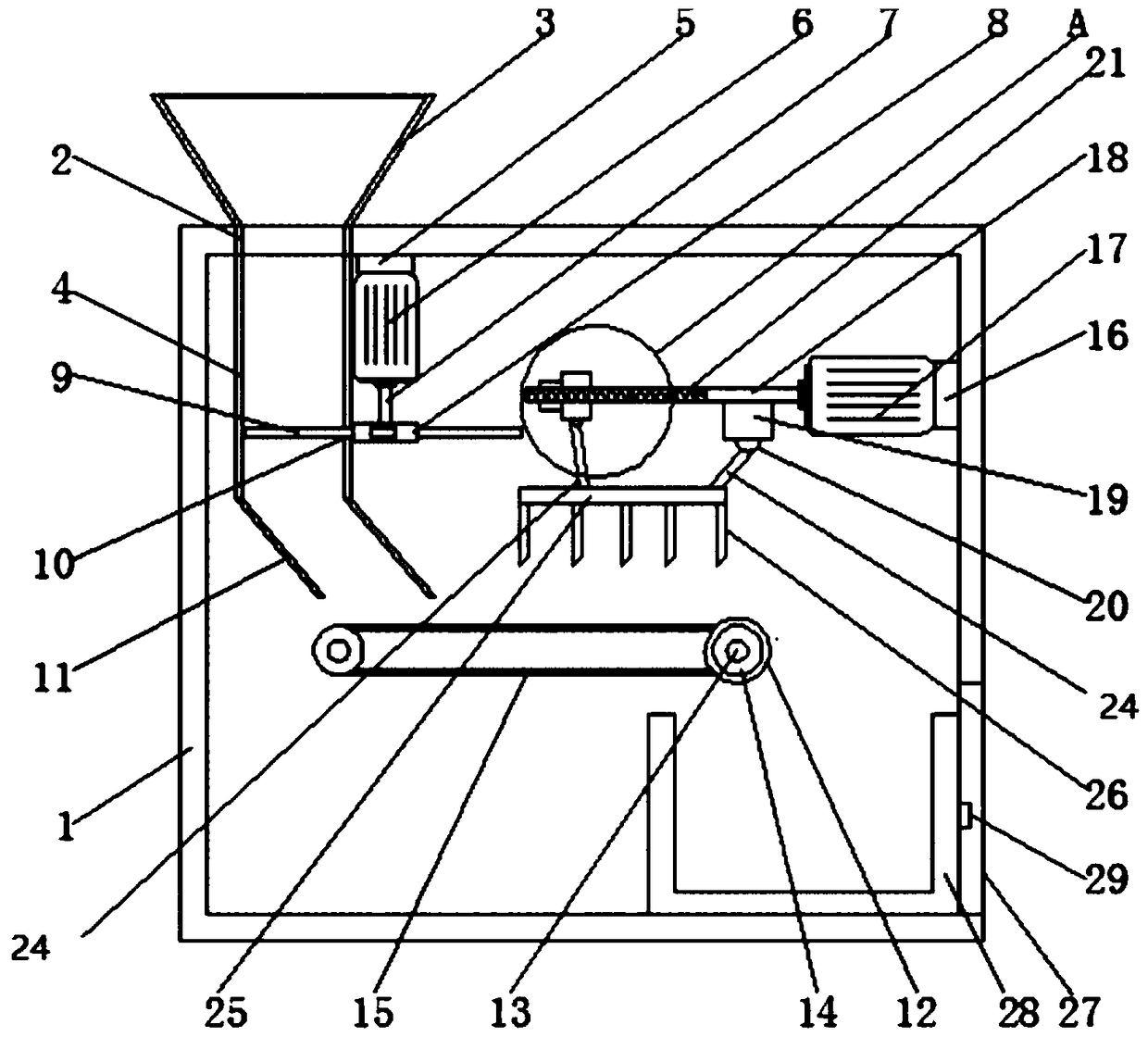 A multi-cut medicinal material cutting machine